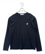 maison kitsuneメゾンキツネ）の古着「MAISON KITSUNE　長袖カットソー」｜ブラック