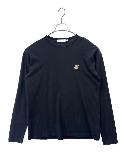 maison kitsune（メゾンキツネ）maison kitsune (メゾンキツネ) MAISON KITSUNE　長袖カットソー ブラック サイズ:Sの古着・服飾アイテム