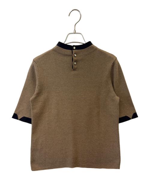 MACKINTOSH PHILOSOPHY（マッキントッシュ フィロソフィー）MACKINTOSH PHILOSOPHY (マッキントッシュ フィロソフィー) MACKINTOSH PHILOSOPHY　薄手ニット ブラック×ブラウン サイズ:38の古着・服飾アイテム
