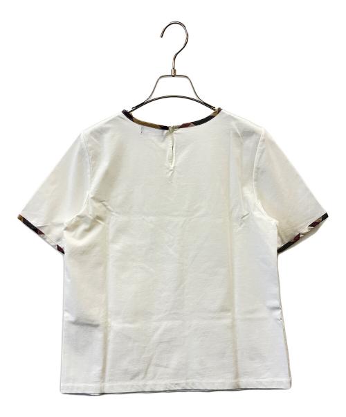 BLUE LABEL CRESTBRIDGE（ブルーレーベルクレストブリッジ）BLUE LABEL CRESTBRIDGE (ブルーレーベルクレストブリッジ) BLUE LABEL CRESTBRIDGE　半袖カットソー ホワイト サイズ:38の古着・服飾アイテム