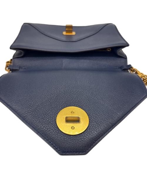 TORY BURCH（トリーバーチ）TORY BURCH (トリーバーチ) TORY BURCH　チェーンショルダーバッグ ネイビーの古着・服飾アイテム
