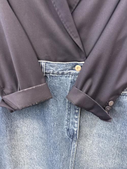 Ameri（アメリ）Ameri (アメリ) AMERI　デニムドッキングジャケット インディゴ×ネイビー サイズ:Mの古着・服飾アイテム