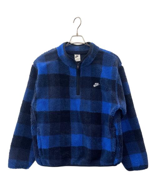 NIKE（ナイキ）NIKE (ナイキ) NIKE ボアフリースハーフジップジャケット ブルー×ブラック サイズ:XLの古着・服飾アイテム