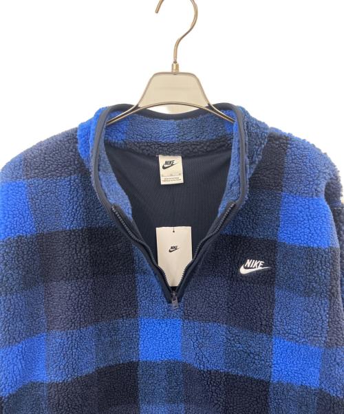 NIKE（ナイキ）NIKE (ナイキ) NIKE ボアフリースハーフジップジャケット ブルー×ブラック サイズ:XLの古着・服飾アイテム