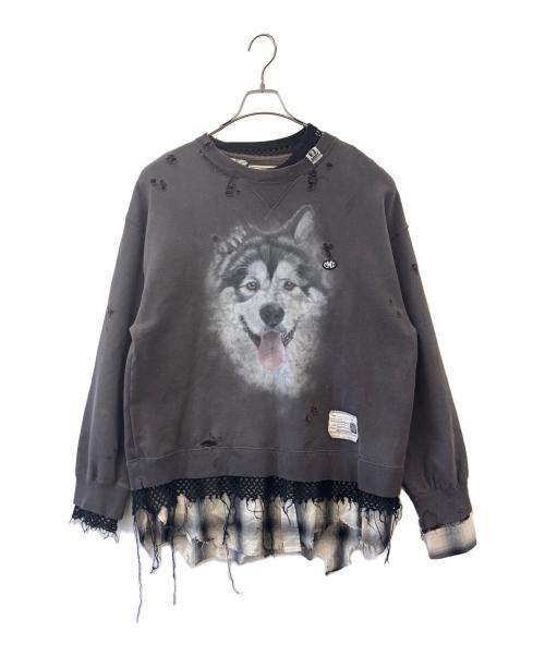 Maison MIHARA YASUHIRO（メゾン ミハラ ヤスヒロ）Maison MIHARA YASUHIRO (メゾン ミハラ ヤスヒロ) Maison MIHARA YASUHIRO　TRIPLE LAYERED PULLOVER トリプルレイヤードスウェット グレー サイズ:46の古着・服飾アイテム