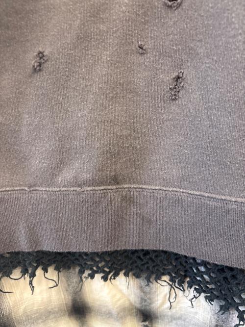 Maison MIHARA YASUHIRO（メゾン ミハラ ヤスヒロ）Maison MIHARA YASUHIRO (メゾン ミハラ ヤスヒロ) Maison MIHARA YASUHIRO　TRIPLE LAYERED PULLOVER トリプルレイヤードスウェット グレー サイズ:46の古着・服飾アイテム