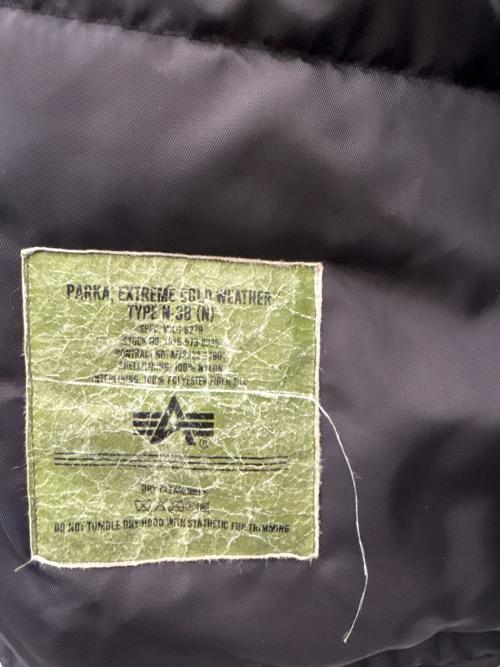 ALPHA INDUSTRIES（アルファインダストリーズ）ALPHA INDUSTRIES (アルファインダストリーズ) ALPHA INDUSTRIES 　N-3B ブラック サイズ:Sの古着・服飾アイテム