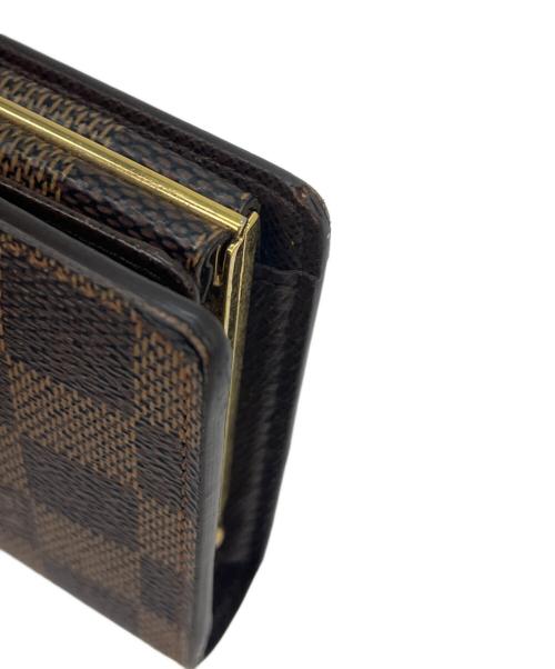 LOUIS VUITTON（ルイ ヴィトン）LOUIS VUITTON (ルイ ヴィトン) LOUIS VUITTON 　ダミエ　ポルトフォイユ・ヴィエノワ 　2つ折り財布 ブラウンの古着・服飾アイテム