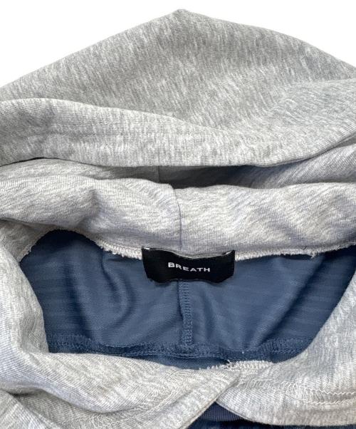 BREATH（ブレス）BREATH (ブレス) BREATH　BH LOGO LAYERED GAME SHIRT HOODIE　長袖カットソー ネイビー×グレー サイズ:2XLの古着・服飾アイテム