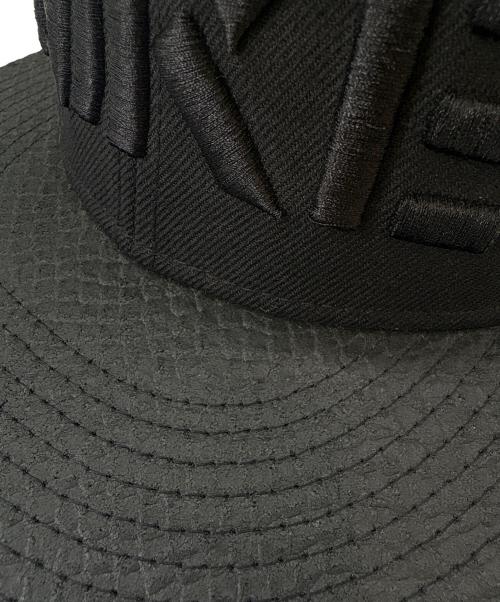 NIKE（ナイキ）NIKE (ナイキ) NIKE　DOVER STREET MARKET パイソンレザー　キャップ　 ブラック サイズ:56cmの古着・服飾アイテム
