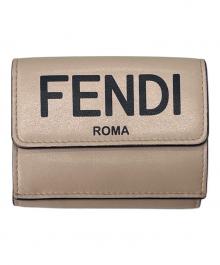 FENDI（フェンディ）の古着「FENDI 3つ折り財布　ROMA」｜ピンク
