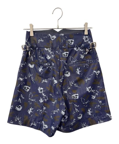 TOGA PULLA（トーガ プルラ）TOGA PULLA (トーガ プルラ) TOGA PULLA　ポリエステルメッシュプリントショートパンツ　ショートパンツ ネイビー サイズ:36の古着・服飾アイテム