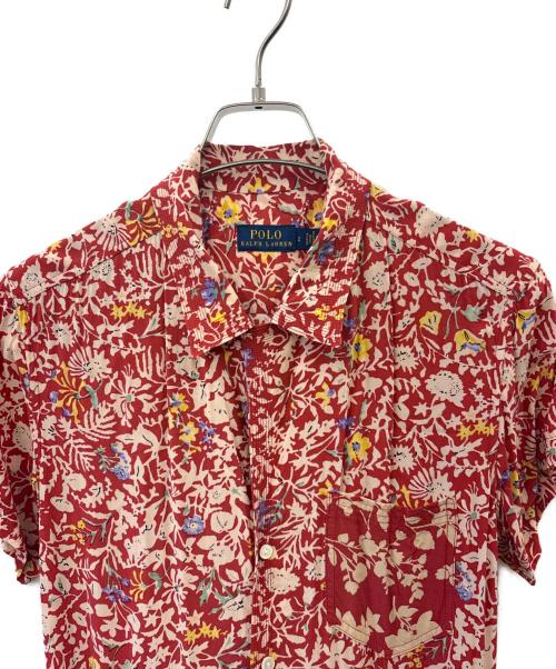 POLO RALPH LAUREN（ポロ・ラルフローレン）POLO RALPH LAUREN (ポロ・ラルフローレン) POLO RALPH LAUREN　半袖シャツワンピース レッド×ホワイト サイズ:2の古着・服飾アイテム