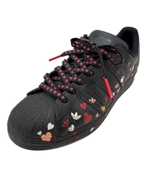 adidas（アディダス）adidas (アディダス) adidas　ローカットスニーカー　ハート柄 ブラック サイズ:25.5の古着・服飾アイテム
