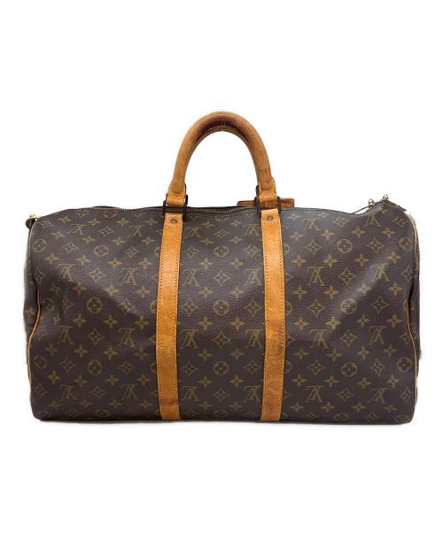 LOUIS VUITTON（ルイ ヴィトン）LOUIS VUITTON (ルイ ヴィトン) LOUIS VUITT　キーポル50　モノグラム　トラベルバッグ ブラウンの古着・服飾アイテム