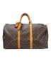 LOUIS VUITTON（ルイ ヴィトン）の古着「LOUIS VUITT　キーポル50　モノグラム　トラベルバッグ」｜ブラウン