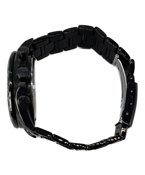 SEIKO（セイコー）SEIKO (セイコー) SEIKO　SSブレスレット　クロノグラフ ブラックの古着・服飾アイテム