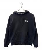 stussyステューシー）の古着「stussy　プルオーバーパーカー」｜ブラック