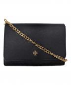 TORY BURCHトリーバーチ）の古着「TORY BURCH　チェーンショルダーバッグ」｜ブラック