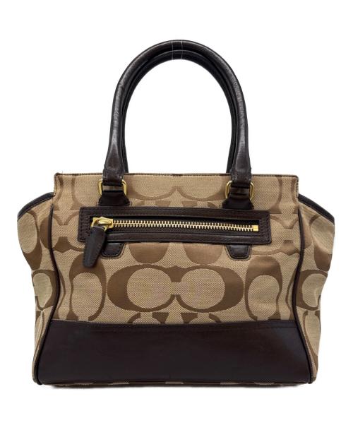 COACH（コーチ）COACH (コーチ) COACH　シグネチャー　ハンドバッグ ベージュの古着・服飾アイテム