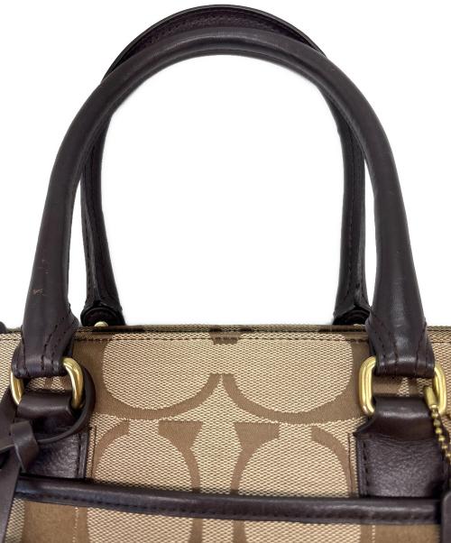 COACH（コーチ）COACH (コーチ) COACH　シグネチャー　ハンドバッグ ベージュの古着・服飾アイテム