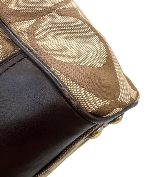 COACH（コーチ）COACH (コーチ) COACH　シグネチャー　ハンドバッグ ベージュの古着・服飾アイテム
