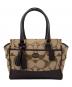 COACH（コーチ）の古着「COACH　シグネチャー　ハンドバッグ」｜ベージュ