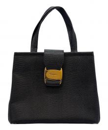 Salvatore Ferragamo（サルヴァトーレ フェラガモ）の古着「Salvatore Ferragamo　ハンドバッグ」｜ブラック