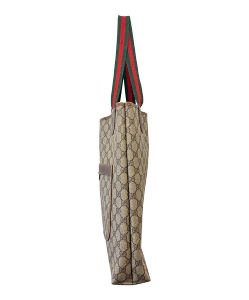 GUCCI（グッチ）GUCCI (グッチ) GUCCI　OLD GUCCI GGスプリーム　トートバッグ ベージュの古着・服飾アイテム