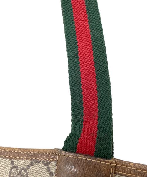 GUCCI（グッチ）GUCCI (グッチ) GUCCI　OLD GUCCI GGスプリーム　トートバッグ ベージュの古着・服飾アイテム
