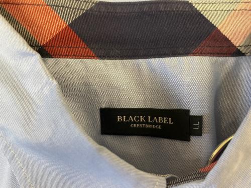 BLACK LABEL CRESTBRIDGE（ブラックレーベル クレストブリッジ）BLACK LABEL CRESTBRIDGE (ブラックレーベル クレストブリッジ) BLACK LABEL CRESTBRIDGE　半袖シャツ スカイブルー サイズ:LLの古着・服飾アイテム