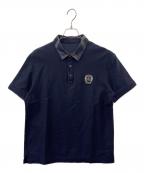 BLACK LABEL CRESTBRIDGEブラックレーベル クレストブリッジ）の古着「BLACK LABEL CRESTBRIDGE　ポロシャツ」｜ネイビー