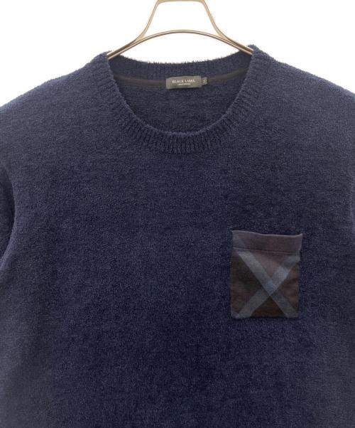BLACK LABEL CRESTBRIDGE（ブラックレーベル クレストブリッジ）BLACK LABEL CRESTBRIDGE (ブラックレーベル クレストブリッジ) BLACK LABEL CRESTBRIDGE　ポケットカットソー　モール ネイビー サイズ:LLの古着・服飾アイテム