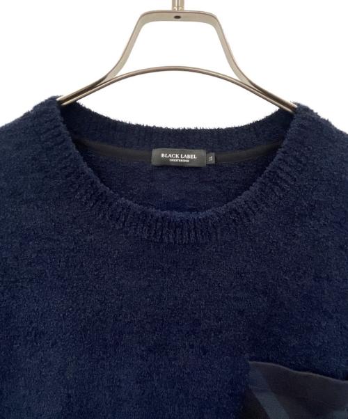 BLACK LABEL CRESTBRIDGE（ブラックレーベル クレストブリッジ）BLACK LABEL CRESTBRIDGE (ブラックレーベル クレストブリッジ) BLACK LABEL CRESTBRIDGE　ポケットカットソー　モール ネイビー サイズ:LLの古着・服飾アイテム
