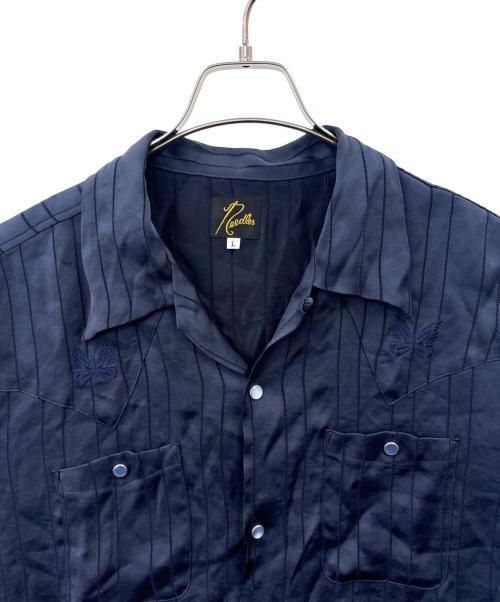 Needles（ニードルズ）Needles (ニードルズ) Needles   Cowboy One-Up Shirt　半袖シャツ ネイビー サイズ:Lの古着・服飾アイテム