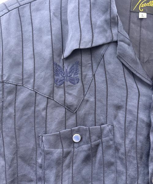 Needles（ニードルズ）Needles (ニードルズ) Needles   Cowboy One-Up Shirt　半袖シャツ ネイビー サイズ:Lの古着・服飾アイテム