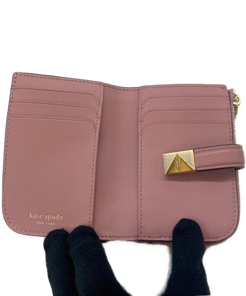 Kate Spade（ケイトスペード）Kate Spade (ケイトスペード) Kate Spade 　デコ スモール コンパクト ウォレット ピンクの古着・服飾アイテム