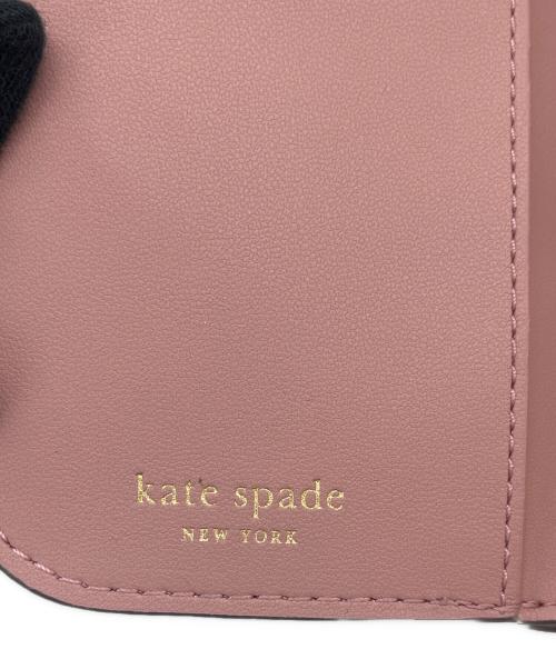 Kate Spade（ケイトスペード）Kate Spade (ケイトスペード) Kate Spade 　デコ スモール コンパクト ウォレット ピンクの古着・服飾アイテム