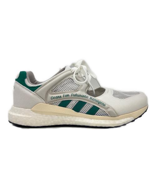 adidas（アディダス）adidas (アディダス) adidas  ローカットスニーカー ホワイト×グリーン サイズ:25.5の古着・服飾アイテム
