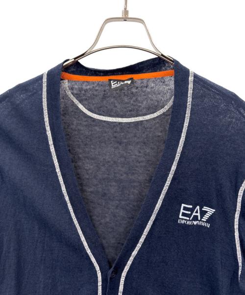 EMPORIO ARMANI（エンポリオ アルマーニ）EMPORIO ARMANI (エンポリオ アルマーニ) EMPORIO ARMANI　薄手カーディガン ネイビー サイズ:XLの古着・服飾アイテム