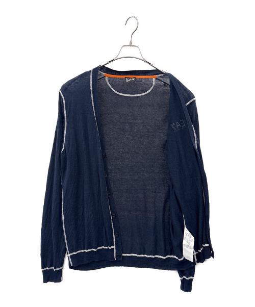 EMPORIO ARMANI（エンポリオ アルマーニ）EMPORIO ARMANI (エンポリオ アルマーニ) EMPORIO ARMANI　薄手カーディガン ネイビー サイズ:XLの古着・服飾アイテム