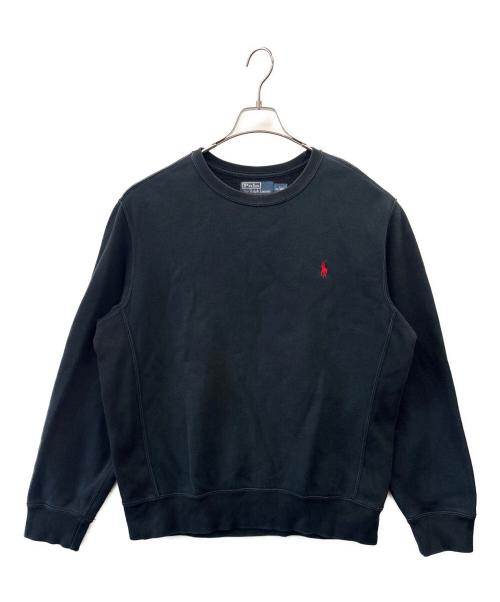POLO RALPH LAUREN（ポロ・ラルフローレン）POLO RALPH LAUREN (ポロ・ラルフローレン) POLO RALPH LAUREN　クルーネックスウェット ブラック サイズ:Lの古着・服飾アイテム