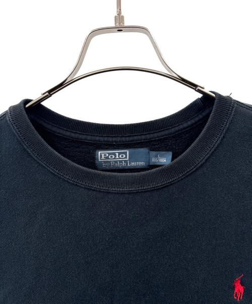 POLO RALPH LAUREN（ポロ・ラルフローレン）POLO RALPH LAUREN (ポロ・ラルフローレン) POLO RALPH LAUREN　クルーネックスウェット ブラック サイズ:Lの古着・服飾アイテム