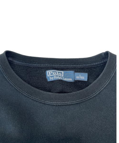 POLO RALPH LAUREN（ポロ・ラルフローレン）POLO RALPH LAUREN (ポロ・ラルフローレン) POLO RALPH LAUREN　クルーネックスウェット ブラック サイズ:Lの古着・服飾アイテム