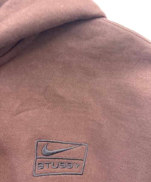 NIKE（ナイキ）NIKE (ナイキ) stussy (ステューシー) NIKE　stussy　Stone Washed Fleece Zip Hoodie　ジップパーカー ブラウン サイズ:Lの古着・服飾アイテム