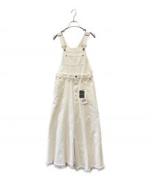 FREAK'S STORE×CIMARRON（フリークスストア×シマロン）の古着「FREAK'S STORE × CIMARRON　別注　サロペットスカート」｜ホワイト