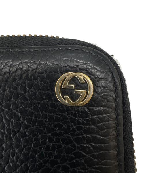 GUCCI（グッチ）GUCCI (グッチ) GUCCI　ラウンドファスナー　インターロッキングG　長財布 ブラックの古着・服飾アイテム