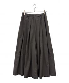 BEARDSLEY（ビアズリー）の古着「BEARDSLEY　タックフレアパンツ」｜ダークブラウン