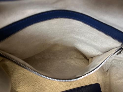 LOEWE（ロエベ）LOEWE (ロエベ) LOEWE　フラメンコ ホーボー　レザーハンドバッグ ネイビーの古着・服飾アイテム
