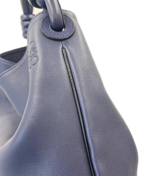 LOEWE（ロエベ）LOEWE (ロエベ) LOEWE　フラメンコ ホーボー　レザーハンドバッグ ネイビーの古着・服飾アイテム